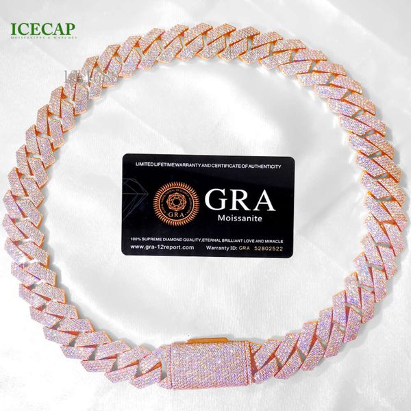 Icecap Wholesale Hiphop Cuban Chain 20Mm 24Inch 4 Rows Rose Gold Plated Iced Out Moissanite Diamond Cuban Link Chain Necklace
Icecap Wholesale Hiphop Cuban Chain 20Mm 24Inch 4 Rows Rose Gold Plated Iced Out Moissanite Diamond Cuban Link Chain Necklace