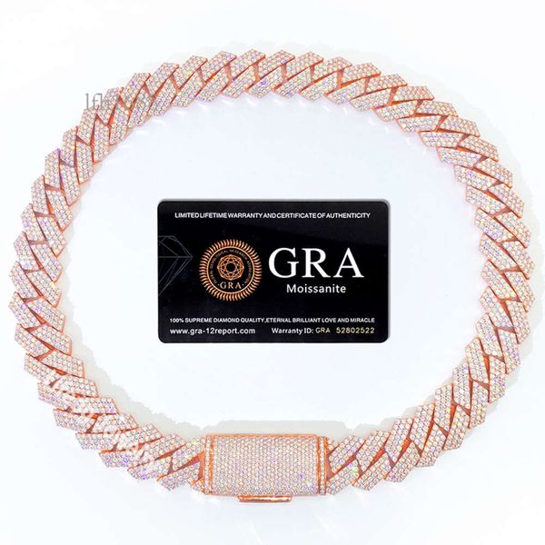 High Quality 18 Mm 3 Rows Vvs Moissanite Jewelry Rose Gold Plated Moissanite Cuban Chain Hip-Hop Necklace For Men Or Women
High Quality 18 Mm 3 Rows Vvs Moissanite Jewelry Rose Gold Plated Moissanite Cuban Chain Hip-Hop Necklace For Men Or Women