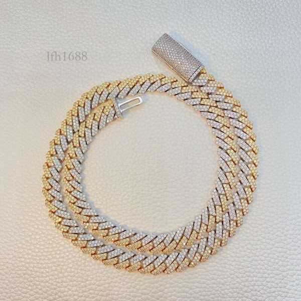 Fashion Cuban Chain Necklace Moissanite Full-Diamond Yellow And White Gold Plated Sterling Sier Chain Necklace
Fashion Cuban Chain Necklace Moissanite Full-Diamond Yellow And White Gold Plated Sterling Sier Chain Necklace