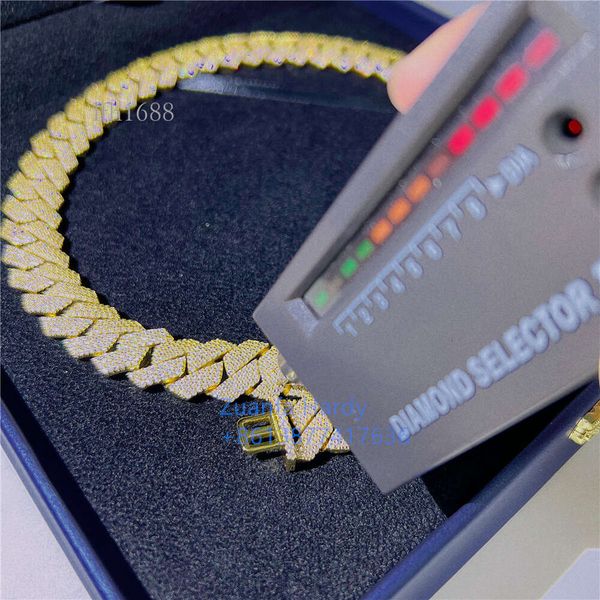 15Mm 4 Rows Moissanite Lab Grown Diamond Iced Out Gold Color Chain Necklace Sterling Sier Necklace Miami Cuban Chain
15Mm 4 Rows Moissanite Lab Grown Diamond Iced Out Gold Color Chain Necklace Sterling Sier Necklace Miami Cuban Chain