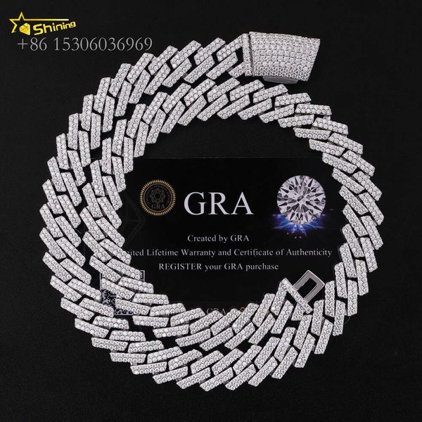 Hip Hop Necklace Miami Chain Gra Certificate Vvs Moissanite Sterling Sier Gold Plated Diamond Iced Out Cuban Link Chain
Hip Hop Necklace Miami Chain Gra Certificate Vvs Moissanite Sterling Sier Gold Plated Diamond Iced Out Cuban Link Chain