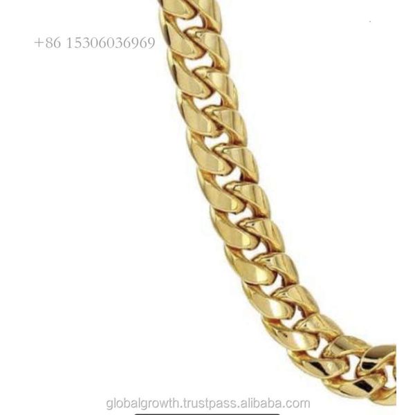 

Miami Cuban Real Solid Gold Necklaces 10K 14K 1Mm To 14Mm Custom Lengths United States Of America + Canada Insured Shipping