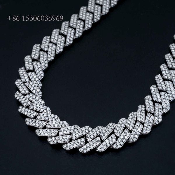 Miami Sterling Sier Gold Plated Iced Out Moissanite14mm Necklace For Rapper Hip Hop Cuban Link Chain
Miami Sterling Sier Gold Plated Iced Out Moissanite14mm Necklace For Rapper Hip Hop Cuban Link Chain