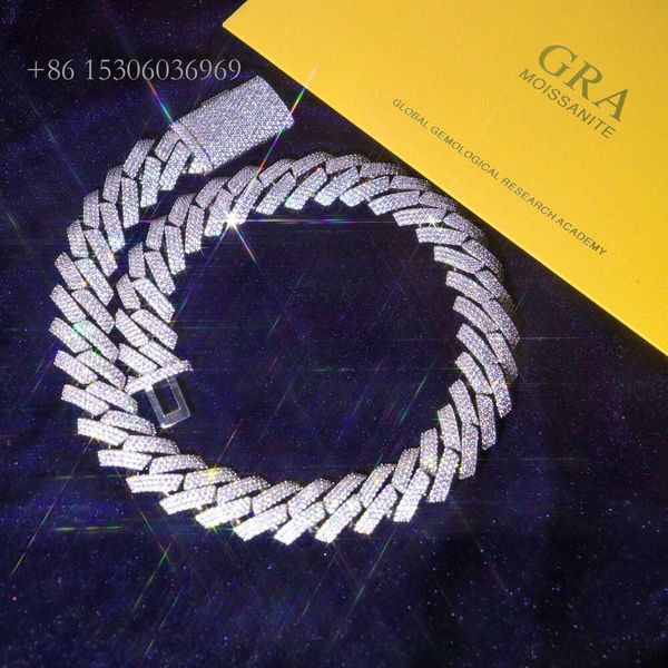 20Mm Pass Diamond Test Cuban Chain Wide Sier Gold Plated Moissanite Diamond Necklace Bracelet Chain For Men
20Mm Pass Diamond Test Cuban Chain Wide Sier Gold Plated Moissanite Diamond Necklace Bracelet Chain For Men