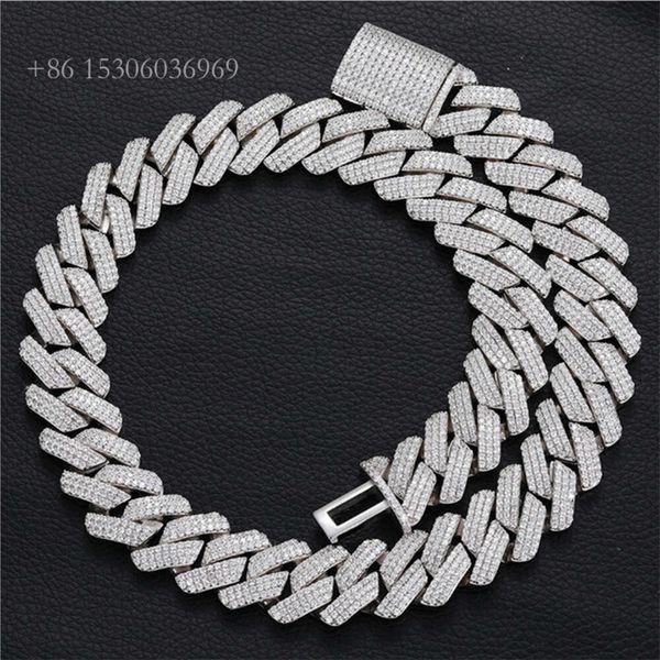 Hip-Hop Moissanite Jewelry Cuban Chain Iced Out D Color 3 Rows Sterling Sliver 8-20Mm Miami Cuban Chain Men Cuban Link Chain
Hip-Hop Moissanite Jewelry Cuban Chain Iced Out D Color 3 Rows Sterling Sliver 8-20Mm Miami Cuban Chain Men Cuban Link Chain