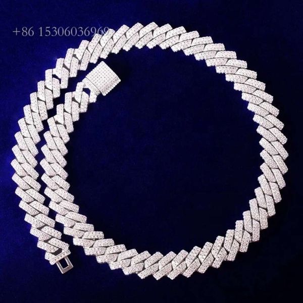 Miami Ice Diamond Cuban Real Vvs Moissanite Cuban Chain Necklace Two Rows Sier 15Mm Necklaces Sterling Sier Hiphop Round
Miami Ice Diamond Cuban Real Vvs Moissanite Cuban Chain Necklace Two Rows Sier 15Mm Necklaces Sterling Sier Hiphop Round