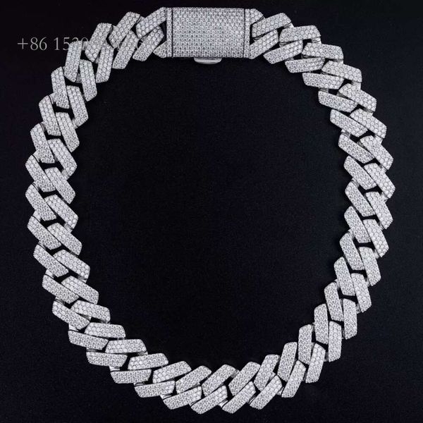 Hiphop Moissanite Diamond Cuban Link Necklace Sier Gold Plated For Men Jewelry Rapper Chains
Hiphop Moissanite Diamond Cuban Link Necklace Sier Gold Plated For Men Jewelry Rapper Chains