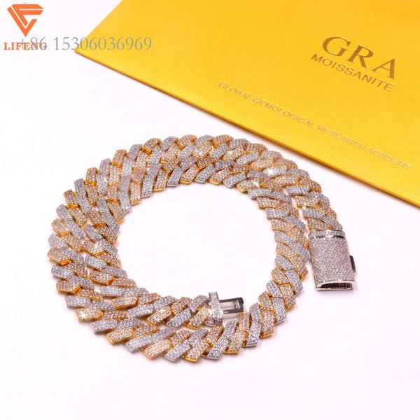 Custom 13Mm 3 Row S Vvs Moissanite Two Tone Gold Sier Plated Iced Out Cuban Link Chain Hiphop Miami Cuban Chain Necklace
Custom 13Mm 3 Row S Vvs Moissanite Two Tone Gold Sier Plated Iced Out Cuban Link Chain Hiphop Miami Cuban Chain Necklace