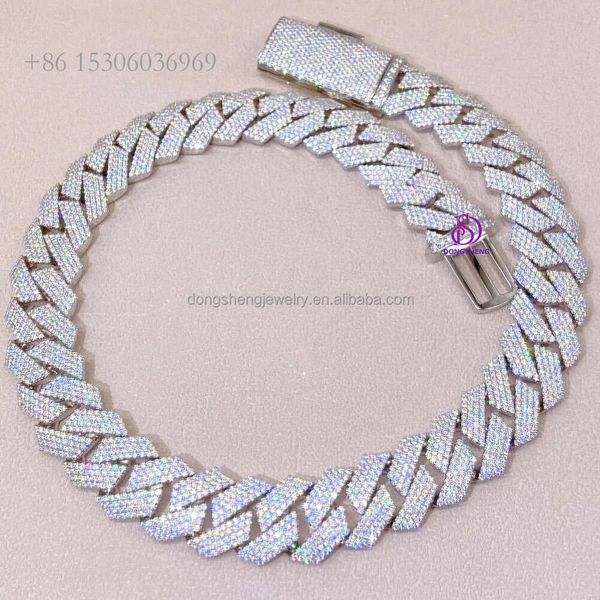 High Quality Hiphop Cuban Chain 18Mm 20Mm Sterling Sier Jewelry Vvs Moissanite Diamond Necklace For Mens
High Quality Hiphop Cuban Chain 18Mm 20Mm Sterling Sier Jewelry Vvs Moissanite Diamond Necklace For Mens