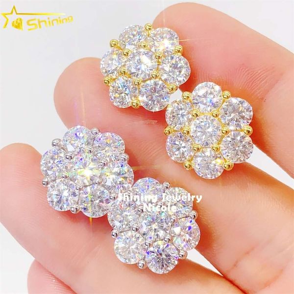 Bling Bling Fine Jewelry 5MM Moissanite Stone Sier Diamond Stud Big Flower Earrings for Men
Bling Bling Fine Jewelry 5MM Moissanite Stone Sier Diamond Stud Big Flower Earrings for Men