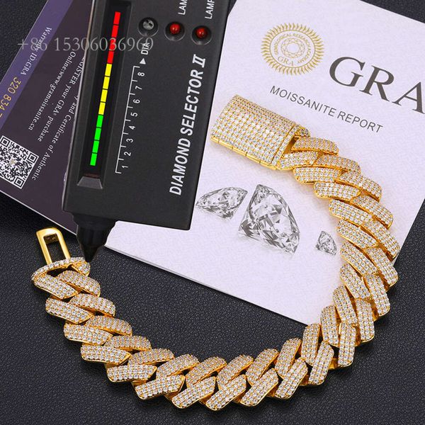 Fine Jewelry Hip Hop Men 20Mm Gold Plated Sterling Sier 3 Rows Vvs Moissanite Diamond Cuban Link Bracelet
Fine Jewelry Hip Hop Men 20Mm Gold Plated Sterling Sier 3 Rows Vvs Moissanite Diamond Cuban Link Bracelet