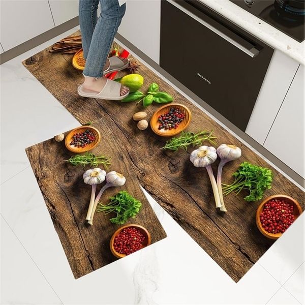 Carpet Vegetable Grains Spices Kitchen Mat Rectangle Doormat Bedroom Home Floor Decor Living Room Carpet Hallway Bathroom Antislip Rug 22100

Rewritten:
Rectangular kitchen mat with vegetable grain...