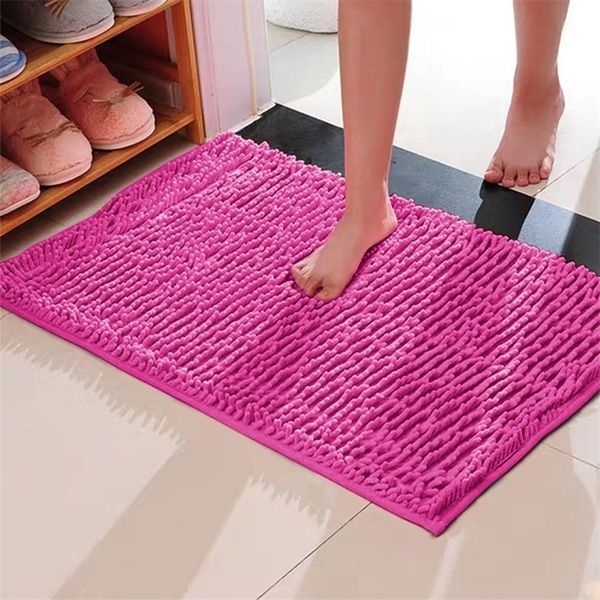 Carpet set with 40x60 and 40x120 cm absorbent microfiber bath mats, soft fluffy bathroom and shower rugs