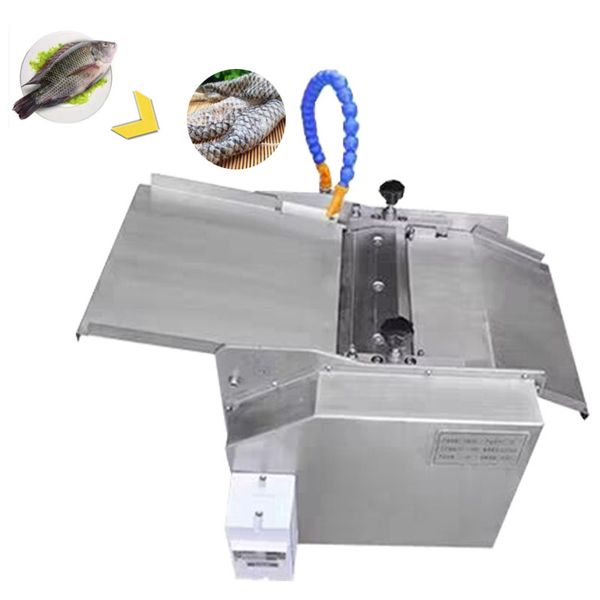 Commercial-grade cod and tuna skinning machine for fish processing