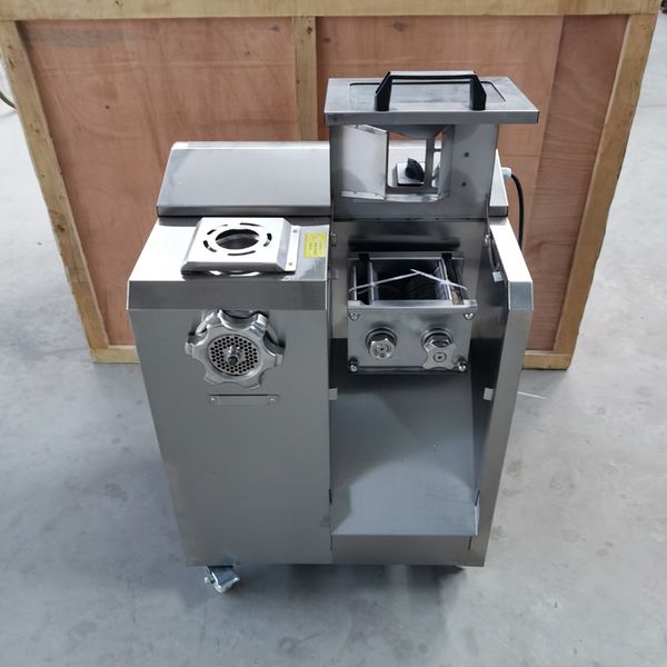 Restaurant-grade electric beef dicing machine for slicing frozen meat, chicken, duck, and fish into cubes