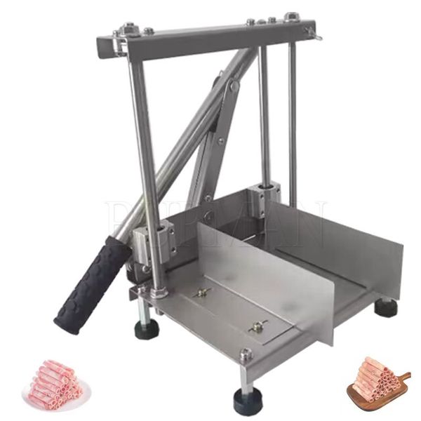Stainless steel manual slicer for meats and vegetables