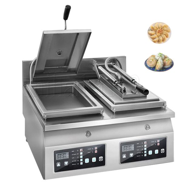 Gyoza Dumpling Cooker Grill Pan Japanese Gyoza Machine Commercial Table Top Dumpling Fryer Gyoza Frying Machine