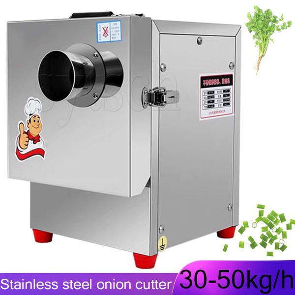 Hot Commercial Onion Cutter Electric Vegetable Procesador Automatic Green Celery Chopping Minced Machine Stainless Steel