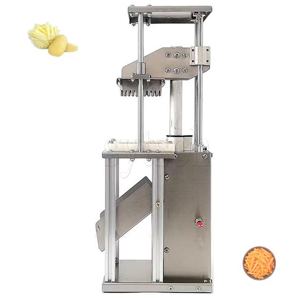 Vertical stainless steel carrot and cucumber strip cutter for electric potato chips making machines, available in 8MM, 10MM, 12MM, and 15MM sizes