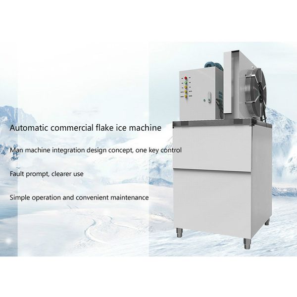 Electric multi-functional flake ice machine for large-scale ice production in supermarkets, restaurants, and seafood stores