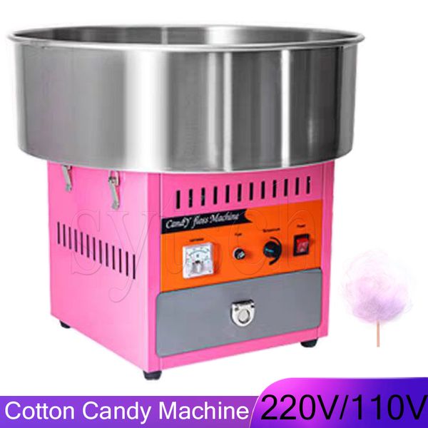 Commercial-grade 110v/220v cotton candy maker for fluffy treats