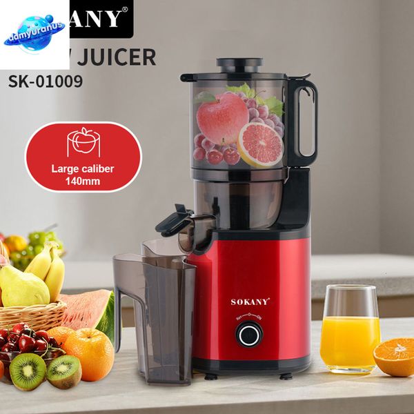 ddmyuranus Cold Press Juicer, Slow Chewer, 140mm Large Bore Feed, Suitable for Whole Fruits and Vegetables, Easy To Clean