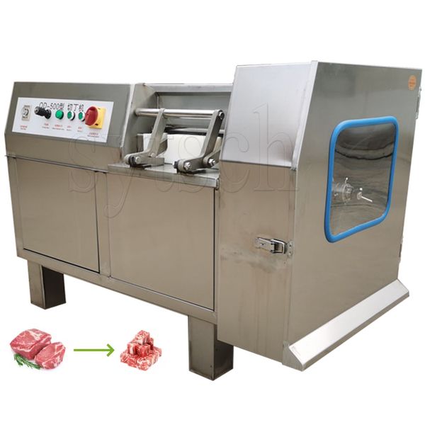 Frozen Beef Cutter Automatic Meat Cube Cutting Machine Sheep Meat Dicer Pork Meat Cutting Machine