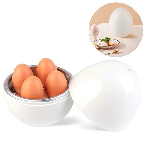 5-Min Hard/Soft Boiled Microwave Egg Steamer Cooker - Kitchen Tool for Home BreakfastT250121