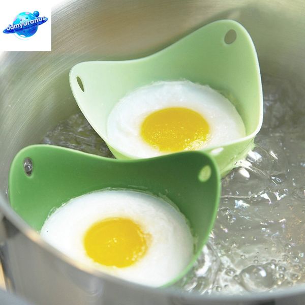 ddmyuranus High Temperature Silicone Boiler Warm Creative Silica Gel Cooker Steamer Holder Egg Random Color