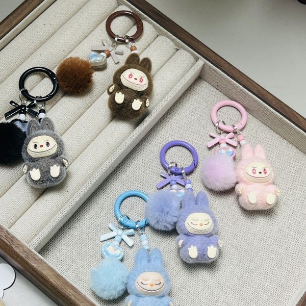 Flocking cloth new CM pendant girl bag cute student doll pendant keychain girlfriend gift handmade