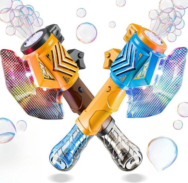 Handheld Bubble Machine Fully Automatic Axe Lighting Bubble Maker Stick Summer Outdoor Party Birthday Toy Gift 250516