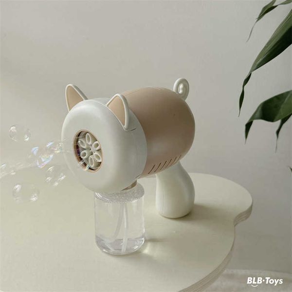 Korean ins style cat bubble machine Cats ears (Steamed cat-ear shaped bread) net red bubble machine full-automatic children bubble machine S25411
