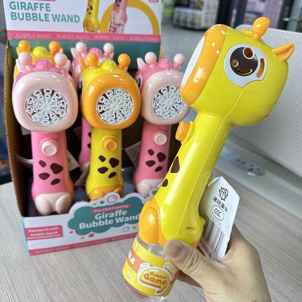 6-pack simulation giraffe electric bubble machine fully automatic bubble stick boys and girls childrens toy night market stall S25411