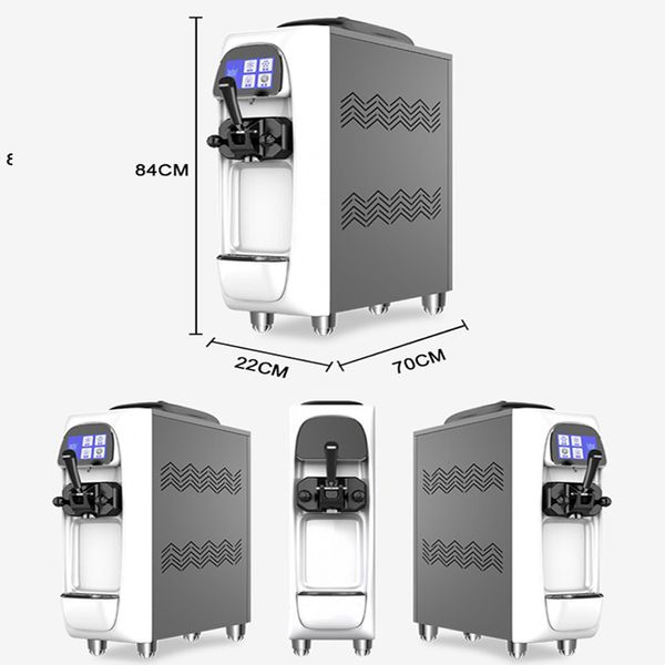 Commercial single-flavor mini tabletop soft ice cream machine, new and restaurant-approved