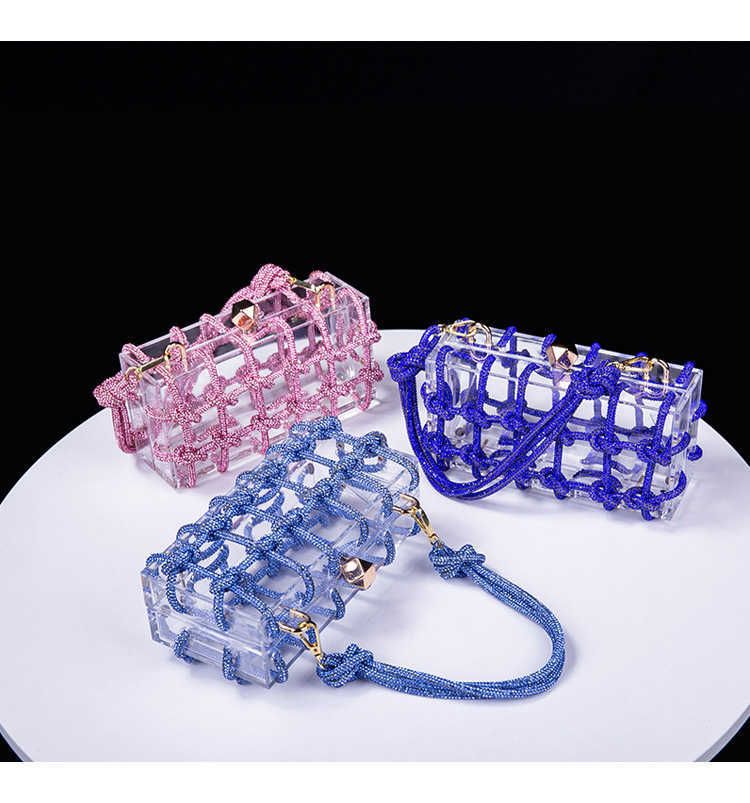 summer new transparent woven bag women s trend acrylic box small square underarm dinner handbag 230804
summer new transparent woven bag women s trend acrylic box small square underarm dinner handbag 230804