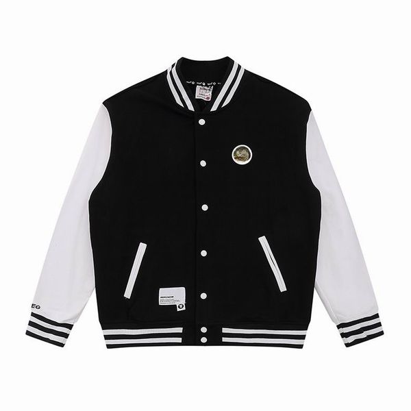 men baseball uniform jacket flocking leather sleeves coat single breasted warm jackets couples varsity coats designer 4we6, Black;brown
men baseball uniform jacket flocking leather sleeves coat single breasted warm jackets couples varsity coats designer 4we6, Black;brown