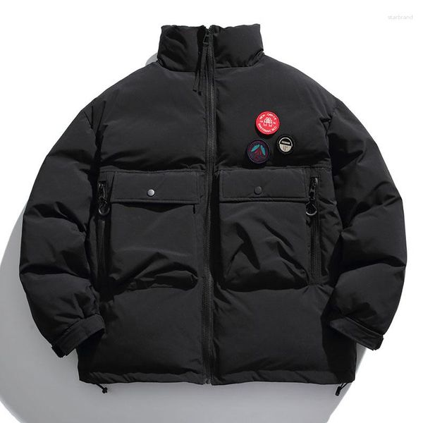 men's jackets zippered multi pockets cargo jacket thick warm puffer coats winter windproof cotton outwear for male qaey, Black;brown
men's jackets zippered multi pockets cargo jacket thick warm puffer coats winter windproof cotton outwear for male qaey, Black;brown