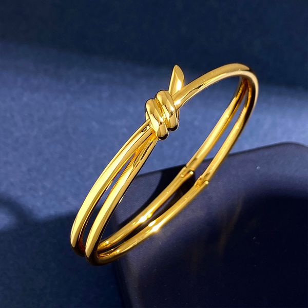 luxury t knot designer bangle bracelet double line rope womens minority 18k gold silver shining ladies bangles bracelets couple jewelry vale, Black
luxury t knot designer bangle bracelet double line rope womens minority 18k gold silver shining ladies bangles bracelets couple jewelry vale, Black