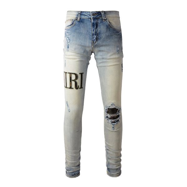20ss mens designer jeans distressed ripped biker slim fit motorcycle denim for men fashion jean mans pants pour hommes gb, Blue
20ss mens designer jeans distressed ripped biker slim fit motorcycle denim for men fashion jean mans pants pour hommes gb, Blue