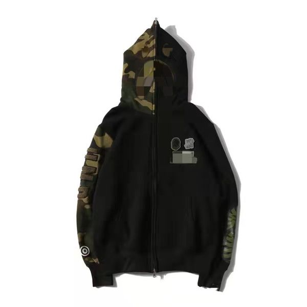 designer mens women ape hoodies sweetwear jacket shark mouth pattern cardigan hoodie camouflage print sweatshirts for male casual loose clot, Black
designer mens women ape hoodies sweetwear jacket shark mouth pattern cardigan hoodie camouflage print sweatshirts for male casual loose clot, Black