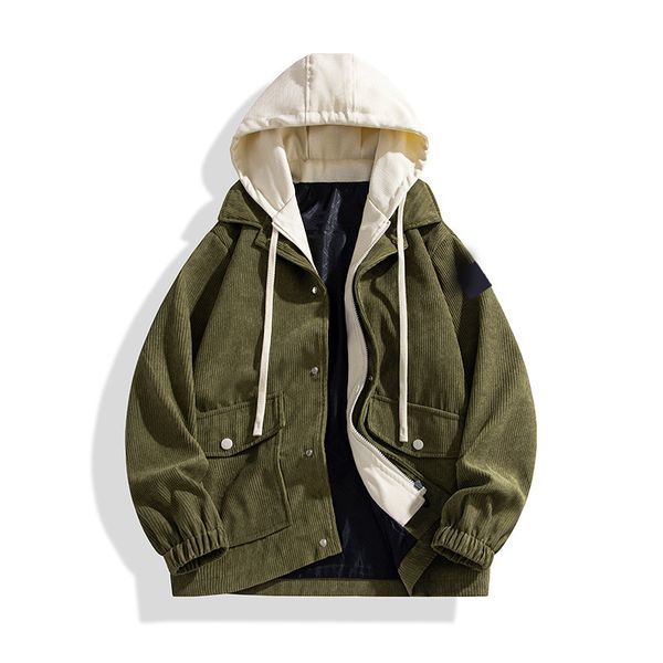 2023 fashion hooded coat ground wool corduroy spring and autumn new men's fake two hoodie japanese fashion brand couple stone jacket t3, Black;brown
2023 fashion hooded coat ground wool corduroy spring and autumn new men's fake two hoodie japanese fashion brand couple stone jacket t3, Black;brown