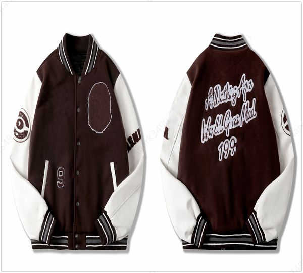 men's jacket designer school team camouflage baseball autumn casual embroidery fashion trend loose sweatshirt ppaa, Black;brown
men's jacket designer school team camouflage baseball autumn casual embroidery fashion trend loose sweatshirt ppaa, Black;brown