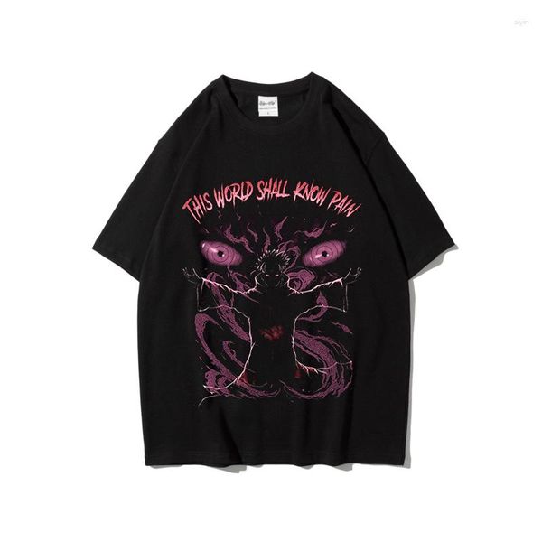 men's t shirts anime washed cotton t-shirts women men summer tee this world shall know pain graphic teen oversized streetwear tshirts c, White;black
men's t shirts anime washed cotton t-shirts women men summer tee this world shall know pain graphic teen oversized streetwear tshirts c, White;black