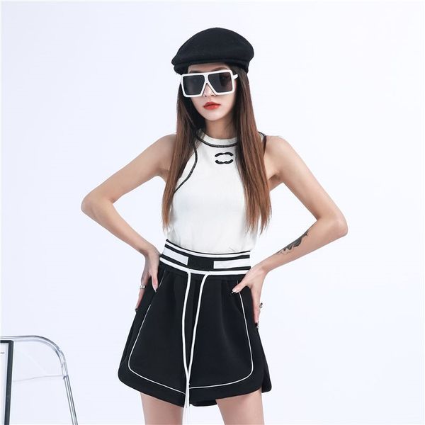men's t-shirts designer anagram-embroidered women tanks camis cotton-blend tank two c letters designer skirts yoga suit channel dress, White
men's t-shirts designer anagram-embroidered women tanks camis cotton-blend tank two c letters designer skirts yoga suit channel dress, White