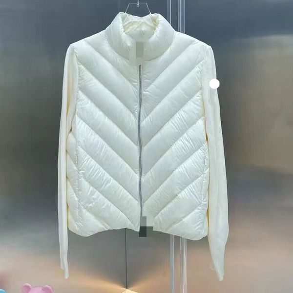 luxury designer women down parkas embroidered badge knitted panel slim stand collar thin windproof down jacket size s/m/l ckuo, Black
luxury designer women down parkas embroidered badge knitted panel slim stand collar thin windproof down jacket size s/m/l ckuo, Black