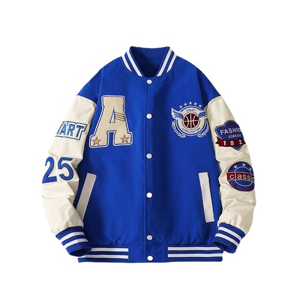 spring and autumn men's jacket crewneck women's short baseball clothes spliced hip hop street wear couple style coat fashion briti, Black;brown
spring and autumn men's jacket crewneck women's short baseball clothes spliced hip hop street wear couple style coat fashion briti, Black;brown