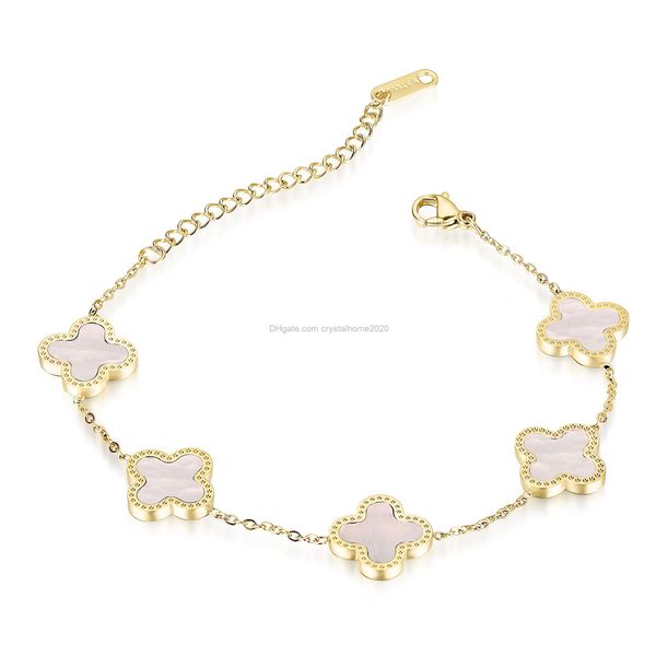 charm bracelets four leaf clover bracelet women 18k gold plated stainless steel lucky 4 link wrist dangle jewelry mother and dau am2tzlurp, Golden;silver
charm bracelets four leaf clover bracelet women 18k gold plated stainless steel lucky 4 link wrist dangle jewelry mother and dau am2tzlurp, Golden;silver