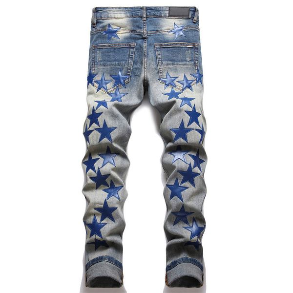 designer mens jeans high street america jeans for men embroidery pants oversize ripped patch hole denim 2023 new fashion streetwear skinny s, Blue
designer mens jeans high street america jeans for men embroidery pants oversize ripped patch hole denim 2023 new fashion streetwear skinny s, Blue