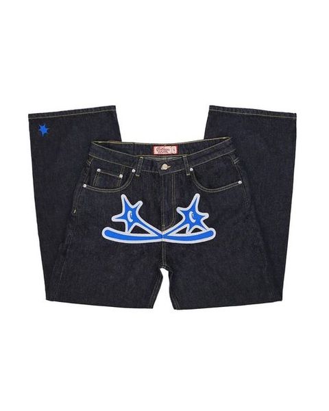 men's jeans nofs letter print men high street vintage hip hop denim pants women casual straight wide leg y2k fashion fz, Blue
men's jeans nofs letter print men high street vintage hip hop denim pants women casual straight wide leg y2k fashion fz, Blue