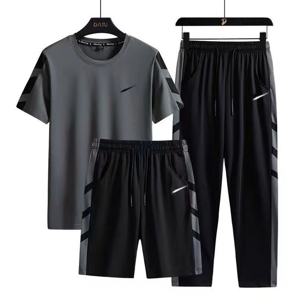 mens tracksuits suit designer short sleeve shorts and trousers two-piece/three-piece set optional speed dry ice real silk crewneck sportswea, Gray
mens tracksuits suit designer short sleeve shorts and trousers two-piece/three-piece set optional speed dry ice real silk crewneck sportswea, Gray